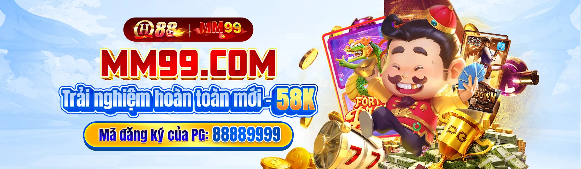 Hình ảnh chính game Nổ Hũ HM88 với biểu tượng jackpot lớn